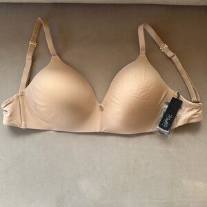 Montelle Intimates T-shirt Bra 32 F (3D) NWT! nude wire-free 9317